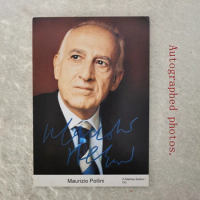 Autographed photos.6inch Maurizio Pollini is an Italian pianist. He is known for performances of compositions by Beethoven, Chop