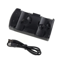10pcs Dual Charging Dock Charger Station for PlayStation 3 for PS3 Move Gamepad Controller Dualshock 2 in 1 stand