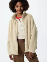 UNIQLO JAKET WANITA FLEECE LEMBUT FLUFFY YARN FULL ZIP JACKET NATURAL M