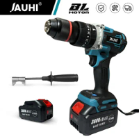 JAUHI Brushless Electric Drill 20 Torque Cordless Screwdriver Li-ion Battery Screwdriver Drill For 18V Makita Lithium Battery