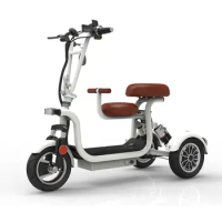 2022 Hot Sale 10 Inch Tricycle Electric Bike 400W 48V 3 Wheel Folding Full Suspension Electric Mobility Scooter