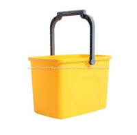 Krisbow Cleaning Bucket 10Liter Ember Plastik Kotak Dengan Gagang Pegangan Warna Biru Tosca Kuning M