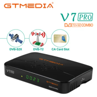 2024 newestGTMedia V7Pro H.265 Satellite Receiver DVB-S/S2/S2X/T/T2 Combo TV Box CA card HEVC 10Bit DVB T2 Satellite TV Receiver