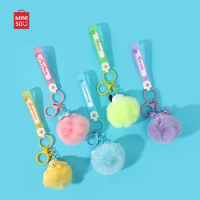 Miniso Sanrio Plush Pendant My Melody Cinnamoroll Pochacco Cartoon Cute Big Plush Ball Keychain Couple Pendant Backpack Pendant