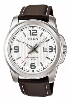Casio Watches Casio Men's Analog Watch MTP-1314L-7AV Brown Genuine Leather Band Ladies Watch