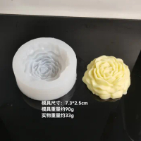 Peony Silicone Candle mold DIY Flower Candle Making Kits Resin Soap Cake Baking Mold Valentine's Day Gifts Craft Home Decoration