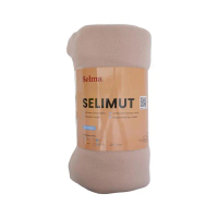 Selma 120X160 Selimut Polar Fleece Sean - Cokelat Blanket Polos Kain Penghangat Tubuh Aksesoris Temp
