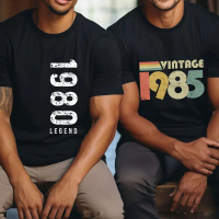 45th Anniversary T-shirt (1980-1989) Classic and legendary clothes from 1980 to 1989. Retro 40th bir