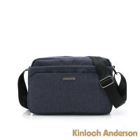 Kinloch Anderson - Force極簡造型多隔層斜側包 - 藍色