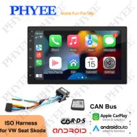 2 Din Android Car Radio CAN Bus Decoder Carplay Android-Auto Bluetooth GPS Wifi RDS for VW Golf Polo Jetta Sharan Passat Tiguan