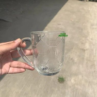 Gelas Bola Kaca Kecil - Cangkir Kaca Motif Bola - Gelas Cangkir Cantik