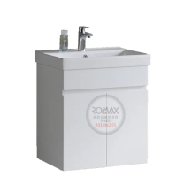 【洗樂適衛浴】ROMAX一體瓷盆60公分+雙門防水發泡板浴櫃(RD11)