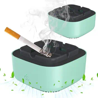 Smokeless Ashtray with Air Purifier Air Ashtray 2 in1 Electronic Ashtray Intelligent Smokeless Purifier for Home Car Office Bars