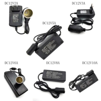 1Pcs DC12v2A/3A/5A/6A/8A/10A power adapter AC220V to DC12V cigarette lighter car power converter air pump power supply