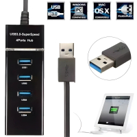 USB 3.0 Hub 4 พอร์ต USB 3.0 Hub 4 พอร์ต Splitter อะแดปเตอร์ USB Extender สำหรับแล็ปท็อปคอมพิวเตอร์เด