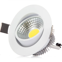 Free Shipping 7W Dimmable COB Led Ceiling Down lights COB Led Recessed Downlight 7W Spot Lamp Indoor Lighting for Home