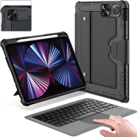 Nillkin Detachable Keyboard Case For iPad Air 10.9 2020 /Air4 / 5 /Pro 11 Trackpad Built-in Pencil Holder Sliding Camera Cover