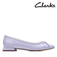 【Clarks】女鞋Ubree15 Step優雅輕舞蝴蝶結飾方跟鞋 平底鞋(CLF72858D)