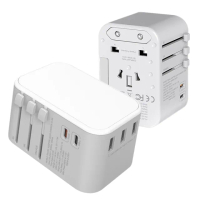 【CITY BOSS】萬用轉接頭急速充電器33W-白+MyStyle USB+TYPE-C TO TYPE-C/Lightning/Micro快充線-白(3A2C)