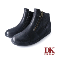【DK 高博士】復古素面質感空氣女靴 87-2140-90 黑色