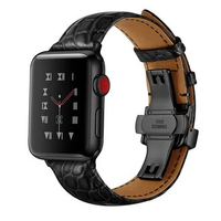 France alligator Fhx-kz leather strap for Apple watch band 42mm 38mm 44mm 40mm apple watch 6 5 4 3 2 iwatch bracelet