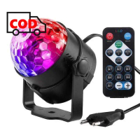 Lampu Disco Proyektor LED Warna Warni dengan Remote Control EU Plug Desain Kecil Ringan | Dekorasi P