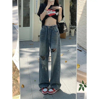 Seluar Jeans Koyak untuk Wanita, Ketibaan Baru Musim Panas, Rekaan Cantik, Gaya Niche Ulzzang, Longg