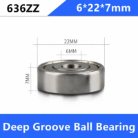 50/100pcs 636ZZ 636-ZZ 636 ZZ 6*22*7mm Deep Groove Ball bearing Mini Miniature Ball Bearings 6x22x7mm