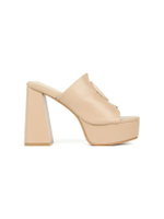 รองเท้าผู้หญิง แบบมีส้น RUNWAY 4" PLATFORM MULE SIGNET - สีเวรี่นู๊ด