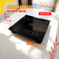 Papan Meja Karambol Kayu Sultan Berkualitas Playwood Meranti Ukuran 80cm x 80cm Warna Hitam 1 Set Le