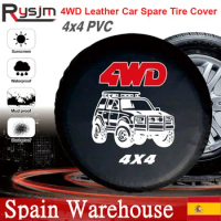 15" 16" 4WD 4x4 PVC Leather Spare Wheel Tire Cover car tyres 15 inch Fit For Jeep Hummer Cars Accessories Ship From Spain