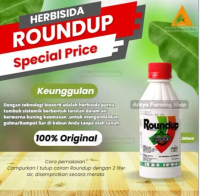 ROUNDUP 486SL PESTISIDA HERBISIDA OBAT PEMBASMI RUMPUT LIAR & GULMA 200/250 MIL