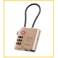 MOMAX 鎖頭全球定位器 PINLOCK FIND MY LOCATOR WITH TSA PADLOCK #SANDSTONE BR15L2