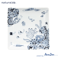 【AnnZen】《natural 69》日本波佐見燒 正角皿盤-海裡(日本製 正角陶盤)