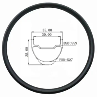 26 Inch MTB Carbon Rim For XC AM Cross Country Mountain Bike Wheelset 35mm Wide 25mm Depth Tubeless Bicycle Wheels 24 28 32 Hole