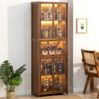 酒櫃展示櫃現代簡約網紅小酒櫃靠墻家用歐式置物架實木客廳