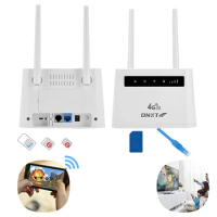WiFi Router SIM Card 4G Modem Lte Router 4 Gain Antennas Connections Applicable to Europe Korea US