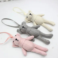 16cm Plush Toys linen Teddy Bear Rabbit Soft Stuffed Animal Toys Small Pendant By Phone Bags Keychain Gifts For Wedding