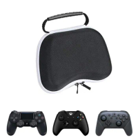 Portable EVA Hard Shell Carrying Case with Wrist Strap For Xbox One S X/PS4/Switch Pro Controller Storage Bag Shockproof