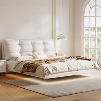 Cute Modern Double Bed Simple 2 People Comferter Loft Bed Princess Adults Cama Box Casal Bedroom Set Furniture