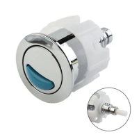 1pc Toilet Water Switch Toilet Push Button Dual Flush Water Saving Valves ABS Chrome For Bathroom Tank Replacement Parts