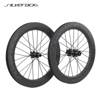SILVEROCK SR50 Carbon Wheels 20inch 406 Disc Brake Aero Bladed Spokes for Birdy GT R20 Folding Bike Clincher Bicycle Wheelset