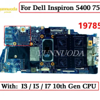 19785-1 For Dell Inspiron 5400 7500 Laptop Motherboard With I3 I5 I7 10th Gen CPU 100% Tested CN-07K5DX 0XWV63