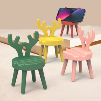 1Pc Creative Chair Mobile Phone Stand Stable Mini Portable Lazy Candy Color Desktop Holder