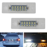 12V Car License Plate Lights Rear Lamp LED Canbus Error Free Automotive Accessories For VW Passat Touran Golf Jetta MK5 T5 SKODA