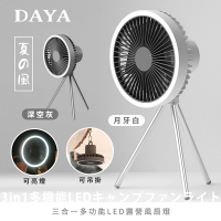 【DAYA】三合一LED露營燈風扇/可吊掛/可亮燈/多功能
