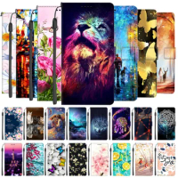 Leather Magnetic Bags For LG Stylo 7 5G K61 Case Fashion Wallet Phone Cats Cover For LG K22 K40 Cases Cute Wolf Stand Funda K 22