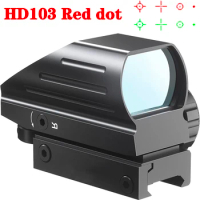 HD103 Compact Sight Red Dot Sight Scope Tactical Reflex Riflescope Reticle Holographic Projected Sight Hunting 20mm Rail 1MOA