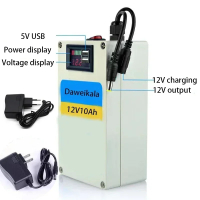 new DC 12v 10AH20AH30AH40AH lithium ion rechargeable battery high capacity ac power charger with 4 k