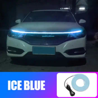 1x Car Hood Ambient Light Through Type Daytime Running Light 12V Lamp Car Universal Decorative Atmosphere Lamp Ambient Backlight